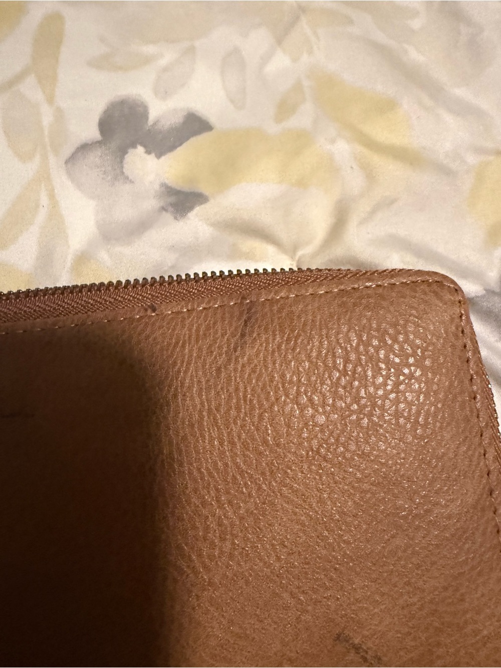Source Unknown Brown Laser-Cut Zip-Around Wallet with Gold Accents - Picture 5 of 5